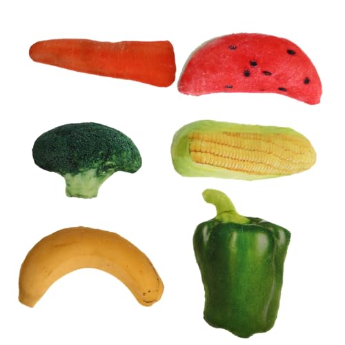 MERRYHAPY Realistisches Gemüse-kätzchenspielzeug 6er-Pack Spielzeuge Quietschende Karotte Sicheres Pp-baumwollmaterial Für Katzenspaß MERRYHAPY Realistisches Gemüse-kätzchenspielzeug 6er-Pack Spielzeuge Quietschende Karotte Sicheres Pp-baumwollmaterial Für Katzenspaß von MERRYHAPY