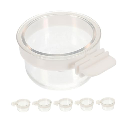 MERRYHAPY Papageien-futterbox Runde Ineinander Stapelbare Futterbehälter Transparente Vogelfutterspender Für Käfig MERRYHAPY Papageien-futterbox Runde Ineinander Stapelbare Futterbehälter Transparente Vogelfutterspender Für Käfig von MERRYHAPY