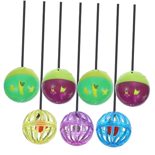 MERRYHAPY 7 Stück Teiliges Reptil Bunten Glockenbällen Langlebig und Beißfest Lustiges Bartagamen Echsen Haustiere Sicher und Farbenfroh für Spielaktive Reptilien Zufällige Zufällige Farbe von MERRYHAPY