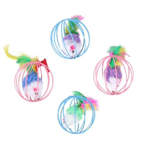MERRYHAPY 8stücke Interaktive Katzen Spielmäuse Im Käfig Kreatives Plüschspielzeug Für Haustiere Farbe Zufällig Indoor Katzenspielzeug Für Stundenlangen Spaß MERRYHAPY 8stücke Interaktive Katzen Spielmäuse Im Käfig Kreatives Plüschspielzeug Für Haustiere Farbe Zufällig Indoor Katzenspielzeug Für Stundenlangen Spaß von MERRYHAPY