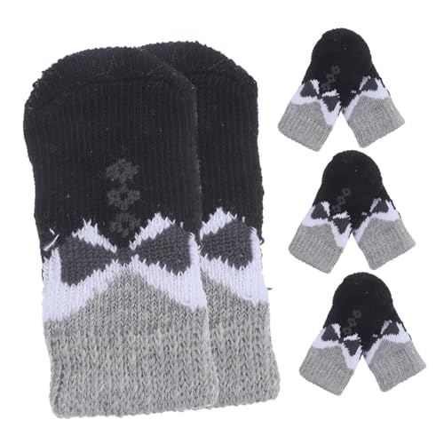 MERRYHAPY 8 Stück Teiliges Anti rutsch Warmes Elastisches Polyester Pfotenschutz für Katzen und Kleine bis Große Hunde rutschfeste Innenbereichsschuhe für Hartholzböden von MERRYHAPY