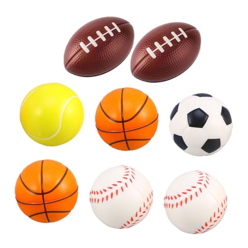 MERRYHAPY 8 Stück Teiliges PU Trainingsspielball aus Langlebigem Schaumstoff Bunte Wiederverwendbare Spielbälle zur Hunde und Katzenbeschäftigung Fördert Neugier und Beugt Kratzschäden von MERRYHAPY