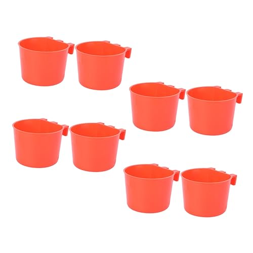 MERRYHAPY 8 Stück Vogel Futterspender für Vogelkäfig Wassernäpfe und Futternäpfe Wiederverwendbare und Praktische Futterstation für Papageien Tauben und Kaninchen von MERRYHAPY