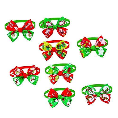 MERRYHAPY 8pcs Santa Claus Muster Katzenscheiben Schneemuster -Hunde Bindungen (gemischter Stil) von MERRYHAPY