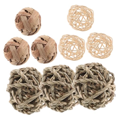 MERRYHAPY Spielzeug Für Kleintiere Kauspielzeug Aus Stroh Für Hamster Meerschweinchen Und Kaninchen Geeignet Als Leckerli-zubehör Und Käfig-Accessoire von MERRYHAPY