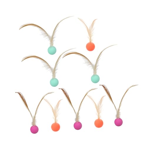 MERRYHAPY 9 Stück Teiliges Interaktive Katzen Spielbälle mit Hoher Elastizität und Sprungkraft Vielseitiges Haustierspielzeug für Drinnen und Draußen Geeignet für Katzen und Hunde zur MERRYHAPY 9 Stück Teiliges Interaktive Katzen Spielbälle mit Hoher Elastizität und Sprungkraft Vielseitiges Haustierspielzeug für Drinnen und Draußen Geeignet für Katzen und Hunde zur von MERRYHAPY