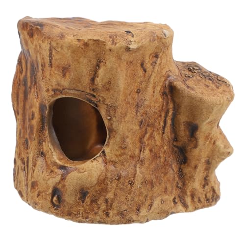 MERRYHAPY Aquarium Garnelenhöhle Betta Fish Hideout Baumstamm Versteck Keramik Deko für Fische und Garnelen Sicher Kompakt Natürliches Design Fördert Verstecken und Zucht im Fischbehälter von MERRYHAPY