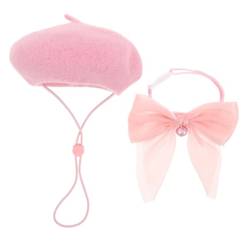 MERRYHAPY Baskenmützen-Set mit Verstellbarem Halsband und Glocke Stilvolles Bequemes Haustierzubehör für Kleine Hunde für Outdoor-aktivitäten und Festlichkeiten MERRYHAPY Baskenmützen-Set mit Verstellbarem Halsband und Glocke Stilvolles Bequemes Haustierzubehör für Kleine Hunde für Outdoor-aktivitäten und Festlichkeiten von MERRYHAPY