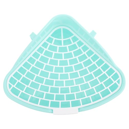 MERRYHAPY Dreieckige Kaninchen Toilette mit Spritzschutz Abnehmbar und Leicht zu Reinigen Einstreu Box für Zwergkaninchen Meerschweinchen und Kleine Haustiere Hygienisch und Platzsparend von MERRYHAPY