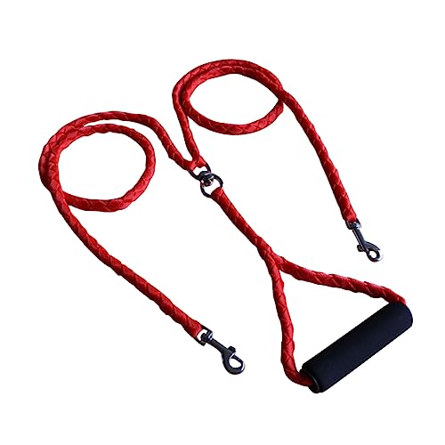 MERRYHAPY Dual Dog Leash Mit Handgriff Für Zwei Kleine Bis Mittelgroße Hunde Strapazierfähig Und Komfortabel Kontrolle Beim Gassigehen Rot MERRYHAPY Dual Dog Leash Mit Handgriff Für Zwei Kleine Bis Mittelgroße Hunde Strapazierfähig Und Komfortabel Kontrolle Beim Gassigehen Rot von MERRYHAPY