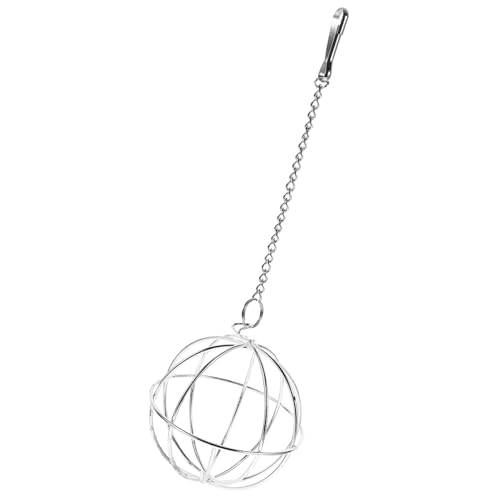 MERRYHAPY Edelstahl Futterball zum Hängen für Kleintiere Anti rost Grasspeicher für Kaninchen Hamster Meerschweinchen Einfache Befestigung Bewegung und Fütterung in Einem von MERRYHAPY