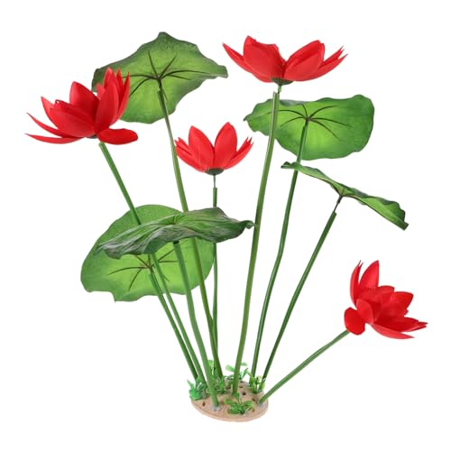 MERRYHAPY Aquarium-plastikpflanzen Realistische Dekoration Für Aquarien Aquarienzubehör Lebensechte Lotusblumen Aquarienpflanzen von MERRYHAPY