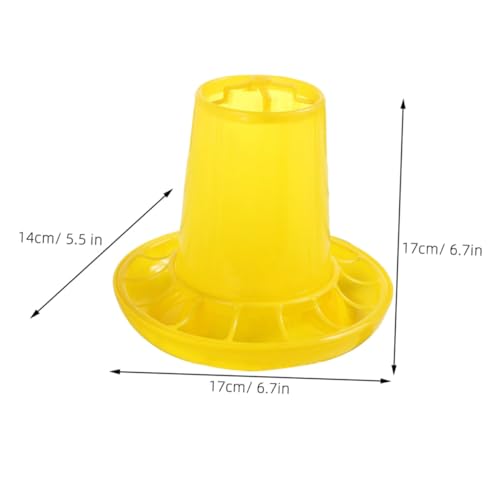 MERRYHAPY Futtereimer Futterbehälter Für Geflügel Futtermittel Geflügelfutterautomat Aus Kunststoff Hühnerfutter Automatische Kükenfütterung Futtertrog Für Geflügel Futternapf Yellow Plastik von MERRYHAPY