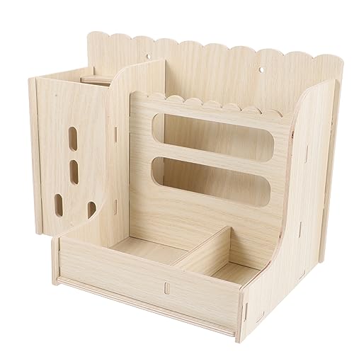MERRYHAPY Praktischer Futterspender für Hasen Heu-Futterspender aus Holz für Meerschweinchen multifunktionaler Haustierhalter MERRYHAPY Praktischer Futterspender für Hasen Heu-Futterspender aus Holz für Meerschweinchen multifunktionaler Haustierhalter von MERRYHAPY