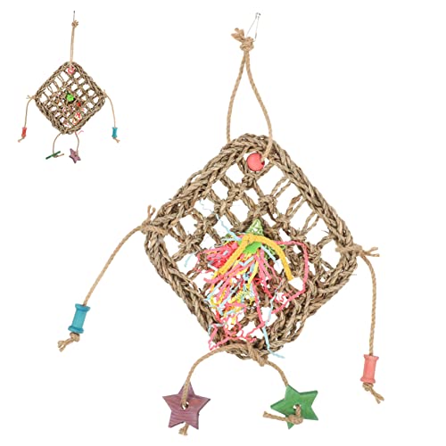 MERRYHAPY Gewebtes Vogel-hängespielzeug Futtersuchspielzeug Für Papageien Vogelkäfig-hängespielzeug Bissfestes Spielzeug Mit Dekorativem Design MERRYHAPY Gewebtes Vogel-hängespielzeug Futtersuchspielzeug Für Papageien Vogelkäfig-hängespielzeug Bissfestes Spielzeug Mit Dekorativem Design von MERRYHAPY