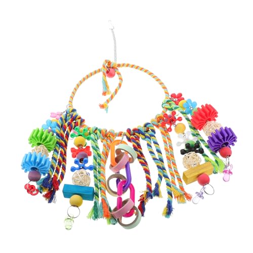 MERRYHAPY Hängendes Vogelspielzeug Aus Baumwollseil Und Geeignet Für Papageien Und Kleine Vögel Zum Kauen Und Klettern Fördert Beschäftigung Und Spielspaß Im Käfig MERRYHAPY Hängendes Vogelspielzeug Aus Baumwollseil Und Geeignet Für Papageien Und Kleine Vögel Zum Kauen Und Klettern Fördert Beschäftigung Und Spielspaß Im Käfig von MERRYHAPY