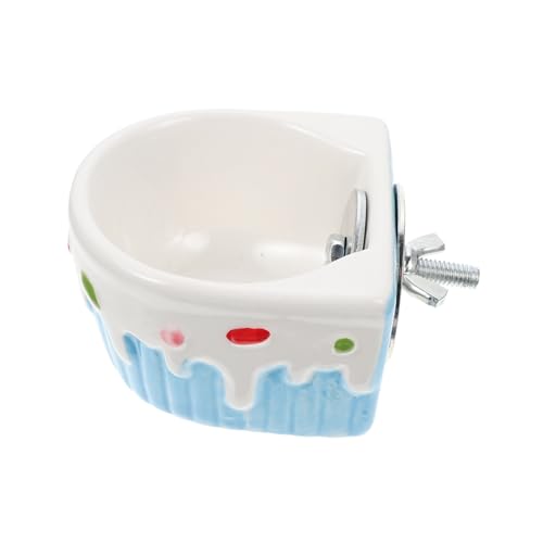 MERRYHAPY Futternapf für Hamster Keramik Futterbehälter für Haustiere Hängenapf Auslaufschutz leicht zu waschen blau MERRYHAPY Futternapf für Hamster Keramik Futterbehälter für Haustiere Hängenapf Auslaufschutz leicht zu waschen blau von MERRYHAPY
