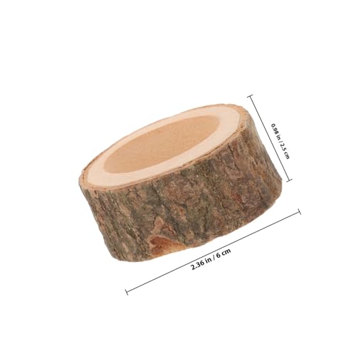MERRYHAPY Hamster Holznapf aus Natürlichem Holz Waschbarer Futternapf für Kleine Kleintiere Wie Meerschweinchen Chinchilla und Rennmäuse Glatte Oberfläche Leicht zu Reinigen für Futter und von MERRYHAPY