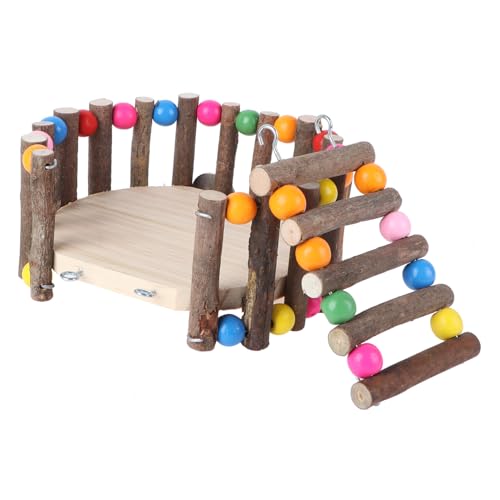 MERRYHAPY Hamsterplattform Mit Krabbelleiter Für Kleintiere Spielzeug Für Haustiere Plattform Für Hamster Zum Erkunden von MERRYHAPY