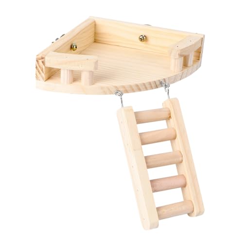MERRYHAPY Hamster Leiter aus Holz mit Stabiler Plattform für Kleintiere Fördert Balance und Bewegung Geeignet für Hamster und Zwerghamster Langlebige Kletterleiter für Käfig MERRYHAPY Hamster Leiter aus Holz mit Stabiler Plattform für Kleintiere Fördert Balance und Bewegung Geeignet für Hamster und Zwerghamster Langlebige Kletterleiter für Käfig von MERRYHAPY