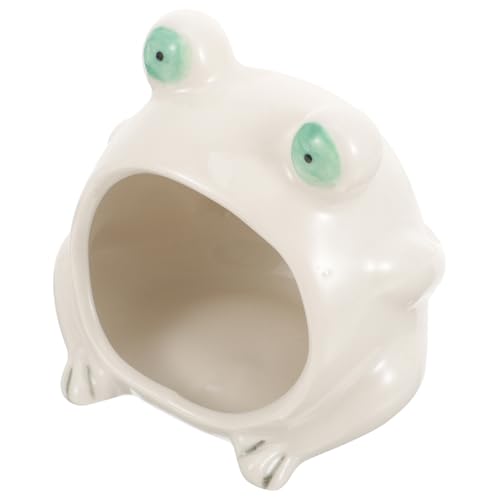 MERRYHAPY Hamsterhaus aus Keramik Chinchillahaus Haustierversteck Burg Kühlnest für Haustiere Froschform MERRYHAPY Hamsterhaus aus Keramik Chinchillahaus Haustierversteck Burg Kühlnest für Haustiere Froschform von MERRYHAPY