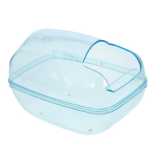 MERRYHAPY Hamstersand Hamster Toilette Hamsterversteck Transparentes Hamsterbecken Tierbad Rattenbad Hamster Klo Hamster Sandbad Badewanne Kleines Haustier-badebecken Hamster-Sand-duschbecken Plastik von MERRYHAPY