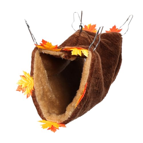 MERRYHAPY Hamster Tunnel Kuscheliger Wärmetunnel für Kleine Haustiere mit Weichem Plüsch für Hamster Chinchilla und Zwerghamster Atmungsaktiv und Einfach zu Befestigen als Versteck von MERRYHAPY