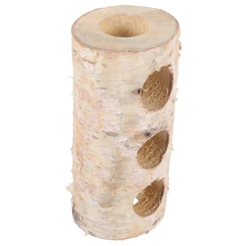 MERRYHAPY Hamster Versteck aus Natürlichem Birkenholz mit Löchern Holz Tunnel für Hamster und Kleine Nagetiere Leichtes Kauspielzeug und Spielhöhle für Meerschweinchen und Zwerghamster MERRYHAPY Hamster Versteck aus Natürlichem Birkenholz mit Löchern Holz Tunnel für Hamster und Kleine Nagetiere Leichtes Kauspielzeug und Spielhöhle für Meerschweinchen und Zwerghamster von MERRYHAPY