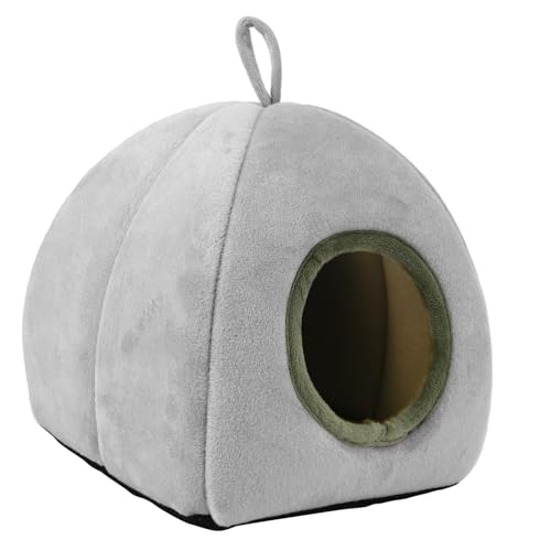 MERRYHAPY Hamster Winter Nest Kuscheliges Plüschhaus Kleintier Schlafnest Geschlossenes Winterbett für Zwerghamster und Kleine Haustiere Xs von MERRYHAPY