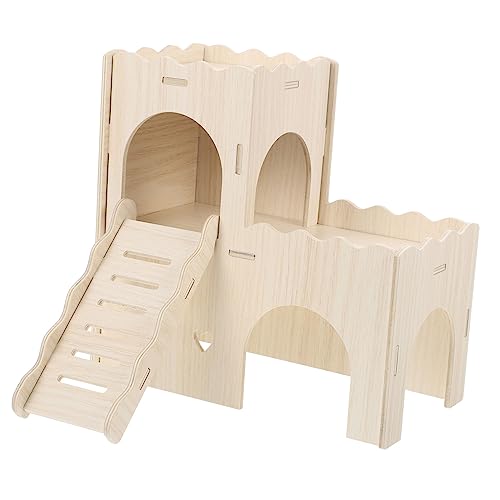 MERRYHAPY Hamsterhaus Holz mit Leiter Design DIY Kleintier Versteck für Meerschweinchen und Mäuse Langlebiges Naturholz Nagerhaus Beißfestes für Kleine Haustiere Vielseitiges Hamster MERRYHAPY Hamsterhaus Holz mit Leiter Design DIY Kleintier Versteck für Meerschweinchen und Mäuse Langlebiges Naturholz Nagerhaus Beißfestes für Kleine Haustiere Vielseitiges Hamster von MERRYHAPY