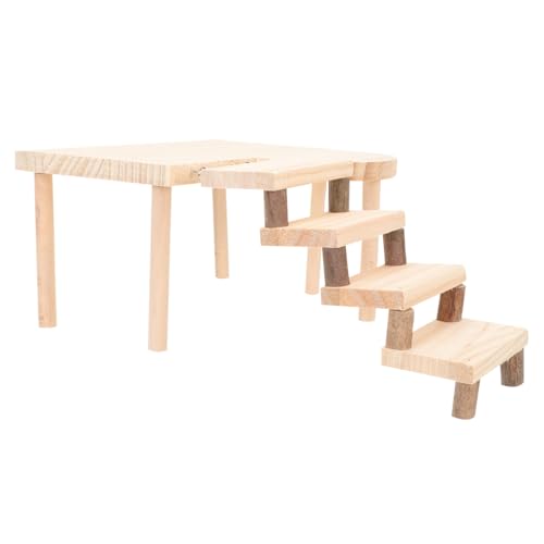 MERRYHAPY Hamsterplattform Holz mit Leiter zum Klettern Natürliches Kauspielzeug für Hamster und Kleintiere Sichere Spielplattform zur Zahnpflege Einfach zu Befestigen Fördert Bewegung und MERRYHAPY Hamsterplattform Holz mit Leiter zum Klettern Natürliches Kauspielzeug für Hamster und Kleintiere Sichere Spielplattform zur Zahnpflege Einfach zu Befestigen Fördert Bewegung und von MERRYHAPY