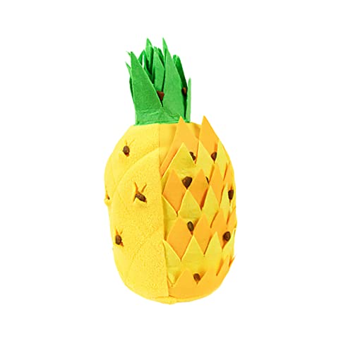 MERRYHAPY Pineapple Design Hundeschnüffelspielzeug Plüsch Futterspender Mit Geräuschfunktion Interaktives Kauspielzeug Schnüffel-fähigkeiten Und Langsamen Fütterung Für Hunde von MERRYHAPY