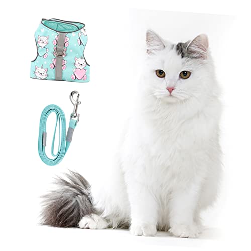 MERRYHAPY Ausbruchsicheres Katzengeschirr Mit Verstellbarer Netzleine Leichtem Material Sicherem Brustdruck Und Leuchtendem Design MERRYHAPY Ausbruchsicheres Katzengeschirr Mit Verstellbarer Netzleine Leichtem Material Sicherem Brustdruck Und Leuchtendem Design von MERRYHAPY
