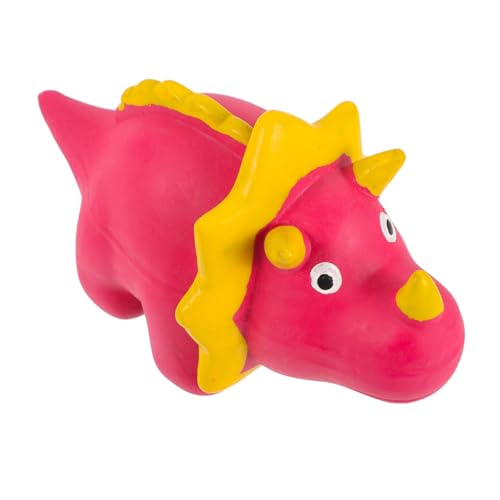 MERRYHAPY Cute Dog Squeaky Toy Interaktives Latex-Spielzeug Dinosaurierform Für Kleine Und Mittlere Hunde Fördert Kauen Und Zahnpflege Gegen Langeweile Stressfreien Beschäftigung von MERRYHAPY