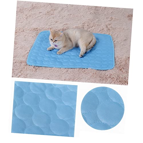 MERRYHAPY Sommer Hund Katze Haustier Kühlmatte 70x55cm Puypad Kühlbett Weiches Material Haustier Kühlkissen Decke Matte MERRYHAPY Sommer Hund Katze Haustier Kühlmatte 70x55cm Puypad Kühlbett Weiches Material Haustier Kühlkissen Decke Matte von MERRYHAPY