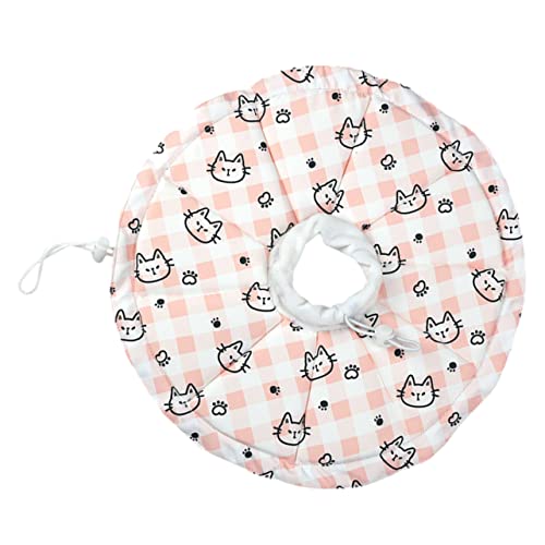 MERRYHAPY Kegelförmiges Katzenhalsband Verstellbare Riemen Haustierfreundliche Einschnitte Leicht Zu Tragen von MERRYHAPY