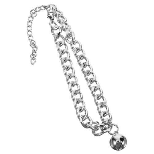 MERRYHAPY Katzenhalsband Aus Metall Mit Verstellbarer Größe Haustier-Halskette Aus Aluminiumlegierung Mit Glöckchen Modisches Design von MERRYHAPY