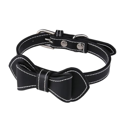 MERRYHAPY Katzenhalsband Mit Schleife Aus Pu Praktisches Und Modisches Haustierzubehör Passend Für Katzen Schützt Hals MERRYHAPY Katzenhalsband Mit Schleife Aus Pu Praktisches Und Modisches Haustierzubehör Passend Für Katzen Schützt Hals von MERRYHAPY