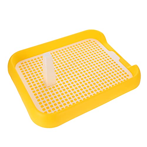 MERRYHAPY Haustiertoilette Töpfchen Für Kleine Hunde Hundematten Für Fußböden Welpenunterlagenhalter Mit Rost Indoor-hundetöpfchen-System Welpen Innentoilette Hundetoiletten Bad Pp Yellow MERRYHAPY Haustiertoilette Töpfchen Für Kleine Hunde Hundematten Für Fußböden Welpenunterlagenhalter Mit Rost Indoor-hundetöpfchen-System Welpen Innentoilette Hundetoiletten Bad Pp Yellow von MERRYHAPY