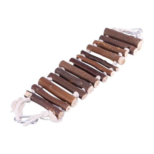 MERRYHAPY Holz Vogelleiter Für Papageien Flexible Hängebrücke Mit Buntem Design Für Vögel Und Nagetiere Installieren Robustes Seil Für Spaß Und Training von MERRYHAPY