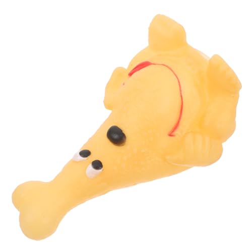 MERRYHAPY Quietschendes Hundespielzeug in Form Eines Hühnerbeins Interaktives Kauspielzeug Aus Latex Für Aggressive Kauer Geeignet Für Welpen Und Mittelgroße Hunde Zum Training Und von MERRYHAPY