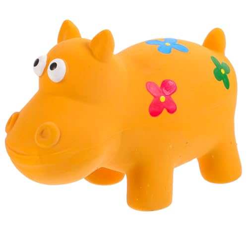 MERRYHAPY Dog Squeaky Toy Für Große Und Kleine Hunde Interaktives Kauspielzeug Hippo-Form Aus Strapazierfähigem Latex Für Aktives Spielen Und Zahnpflege von MERRYHAPY