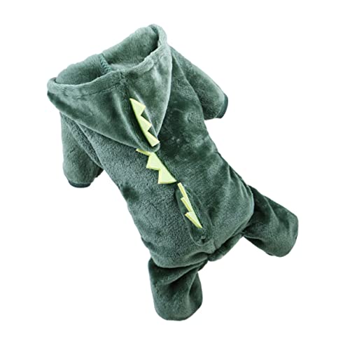 MERRYHAPY Haustierkleidung Für Hunde Welpenkleidung Mit Kapuze Dinosaurier-Design Overall Bequeme Und Warme Tierbekleidung von MERRYHAPY