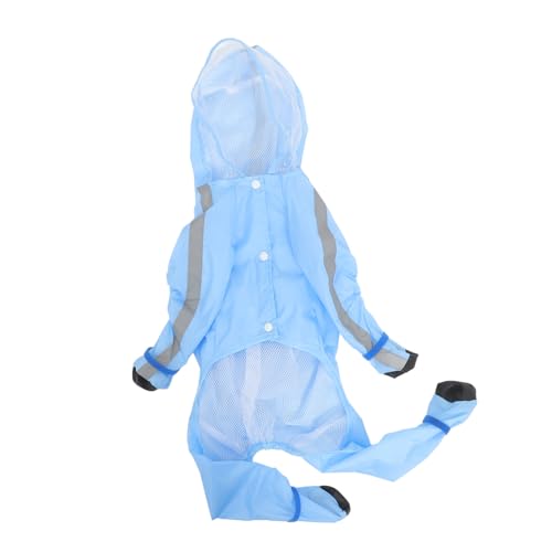 MERRYHAPY Hunderegenmantel wasserdicht reflektierend Regenmantel für Haustiere Regenstiefel für Hunde Welpenregenmantel für Hunde Größe L von MERRYHAPY