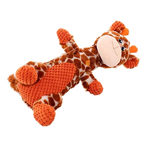 MERRYHAPY Spielzeug Für Hunde Giraffenform Kauspielzeug Plüsch Quietschen Zahnreinigungsspielzeug Beißspielzeug Für Welpen von MERRYHAPY