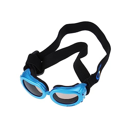 MERRYHAPY Hundebrille Für Haustiere wasserdichte Uv-schutzbrille Mit Verstellbarem Riemen Und Faltbarem Design s Blau Für Optimalen Augenschutz Beim Outdoor-Abenteuer von MERRYHAPY