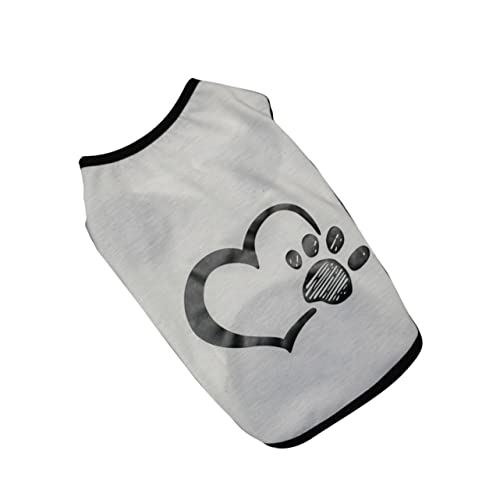 MERRYHAPY Weste mit Herz-Fußabdruck-Muster Hunde-Haustier-Outfit Bequeme Weste für Hunde Party-Hundekleidung weiß Größe M Sommerkostüme für Hunde MERRYHAPY Weste mit Herz-Fußabdruck-Muster Hunde-Haustier-Outfit Bequeme Weste für Hunde Party-Hundekleidung weiß Größe M Sommerkostüme für Hunde von MERRYHAPY