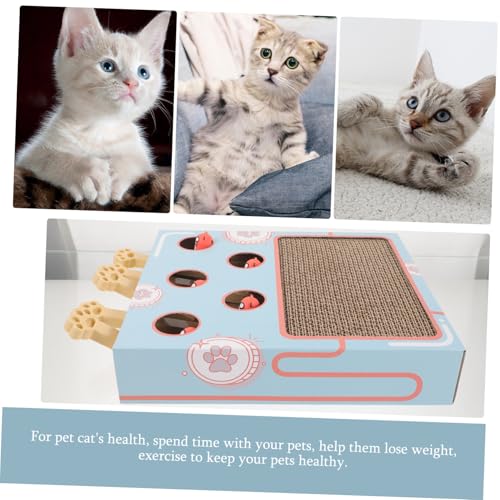 MERRYHAPY Interaktives Katzenkratzspielzeug aus Robustem Wellpappe Lustiges Wühlmaus jagdspiel für Katzen Trainiert Bewegung und Fördert Spielerisch Bindung zu Hauskatzen von MERRYHAPY