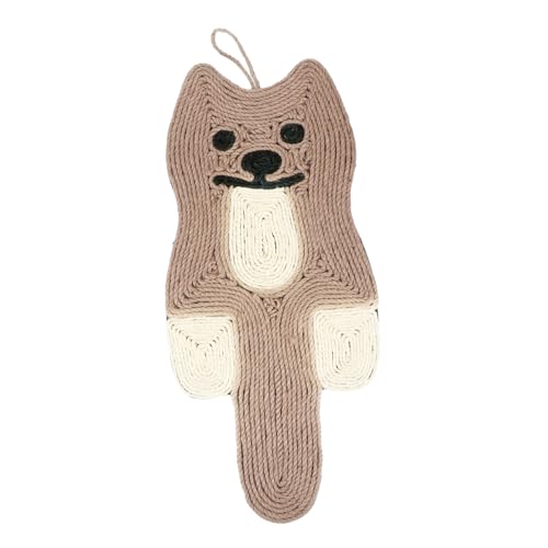 MERRYHAPY Katzenförmige Sisal Kratzmatte Hängende Schleifkissen für Katzen Strapazierfähiges Kratzspielzeug mit Fütterungshafen Vielseitig Einsetzbar für Wand MERRYHAPY Katzenförmige Sisal Kratzmatte Hängende Schleifkissen für Katzen Strapazierfähiges Kratzspielzeug mit Fütterungshafen Vielseitig Einsetzbar für Wand von MERRYHAPY