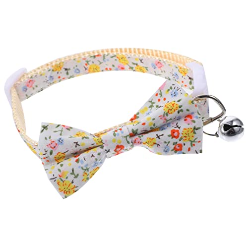 MERRYHAPY Katzenhalsband Mit Glöckchen Verstellbar Aus Polyester-Baumwoll-Nylon Für Katzen Süßes Design Bequem Und Atmungsaktiv von MERRYHAPY